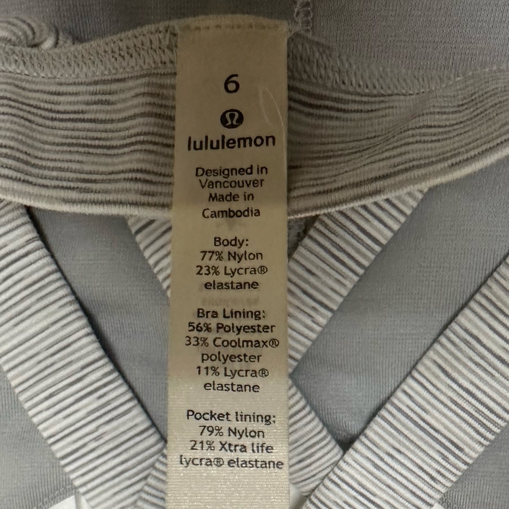 Lululemon Stash N’ Run Bra Wee Are From Space Nimbus Battleship Ice Grey🌻 - Picture 8 of 8